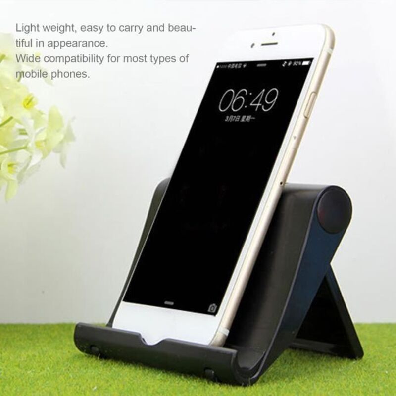 Support De Support De Smartphone Pliable Universel Multifonctionnel Réglable Angel, Noir