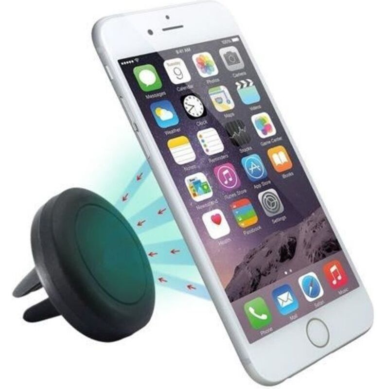 Support Voiture - Savfy® - Magnétique - Aération - Smartphone Iphone/samsung/gps - Noir