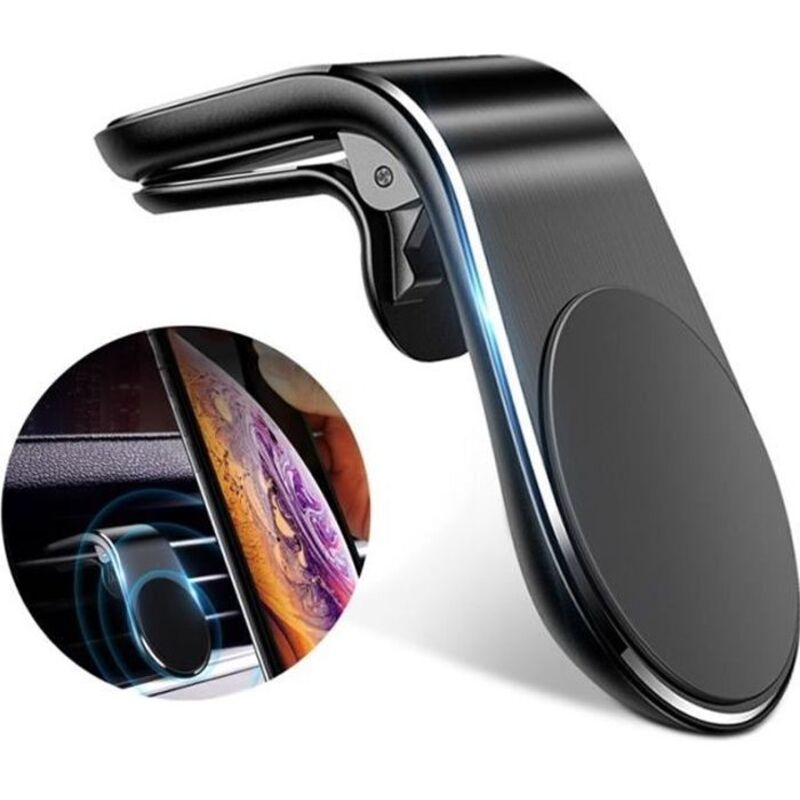 Support Magnétique En Métal De Téléphone De Voiture Support Mobile D'aimant De Bâti D'agrafe D'évent Pour L'iphone Dans La Voiture
