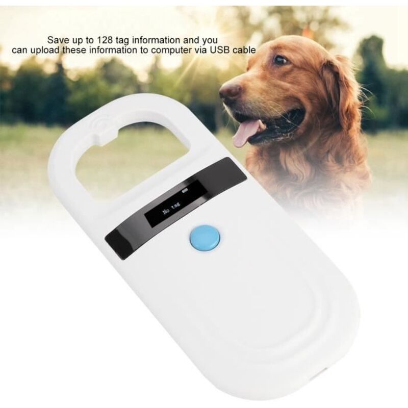 Usb Lecteur D'identité Rechargeable D' Écran Oled De Haute Luminosité Scanneur De Puce D'identification D'animal Familier---rac