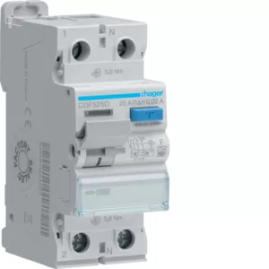 Hager Fi-schalter 2p 10ka 25a 30ma Typ F Cdf525d