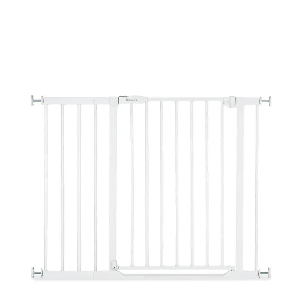 [neuwertig] B-ware Hauck Treppenschutzgitter Kinderschutzgitter Clear Step 2 Metall Weiß 96 101 Cm