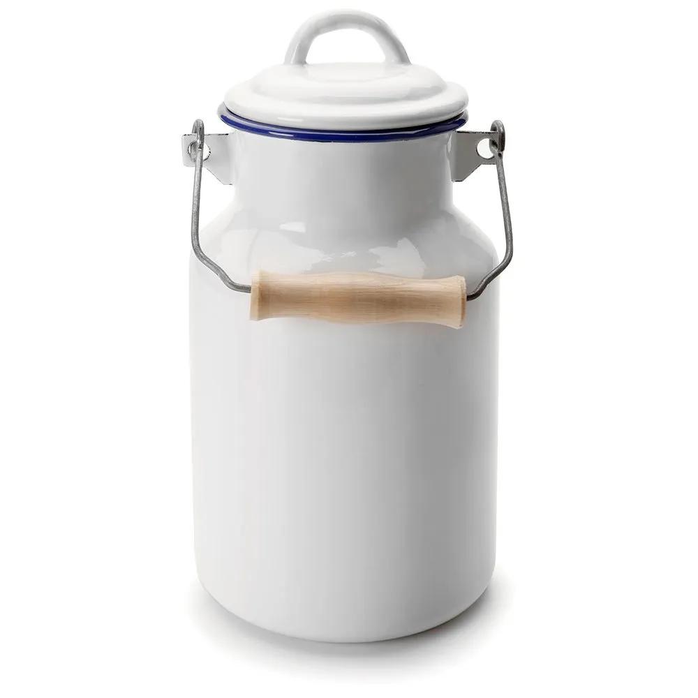 Milchkrug Ibili 8411922436204 Weiß 1 Liter Emaillierter Stahl