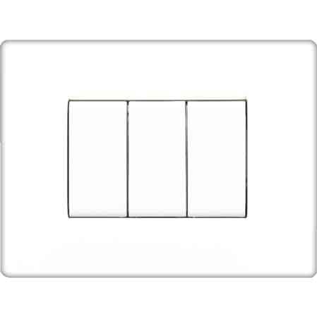 Abdeckplatte Für Schalter Blankweiss 'mylife Q' 7 Module