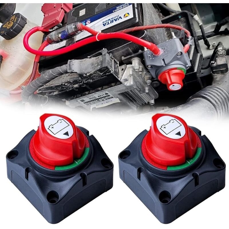 2er-pack Batterietrennschalter 12v-24v/300a, Wasserdichte Batterietrennschalter Für Autos, Boote Und Fahrzeuge