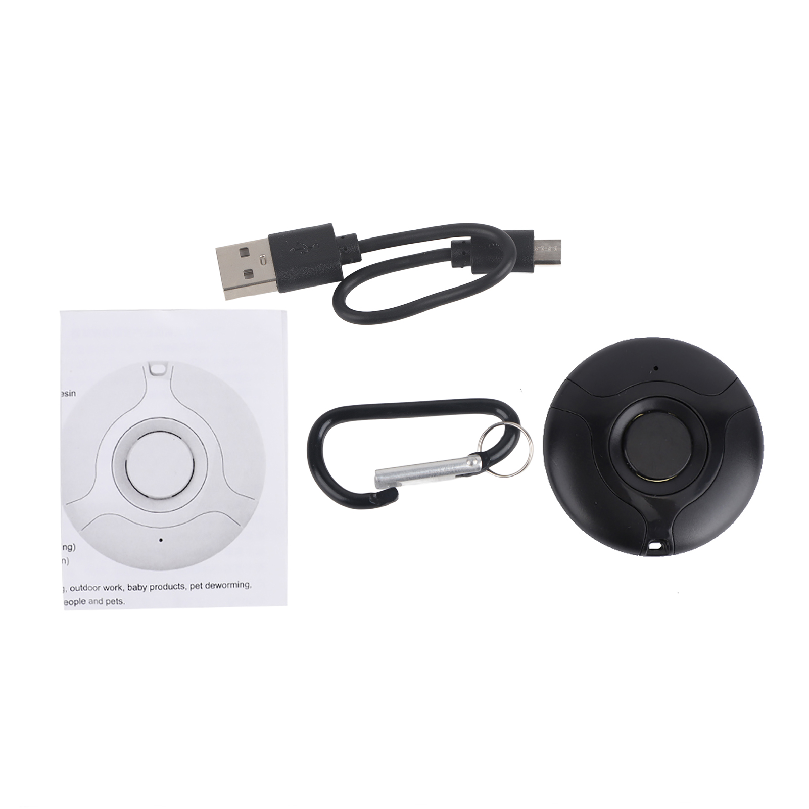 Tragbarer, Per Usb Aufladbarer Elektronischer Mückenschutz, Schädlingsbekämpfung Im Garten, Schwarzes Abs-gehäuse, 5 Cm, 10–70 M², Inklusive Kabel