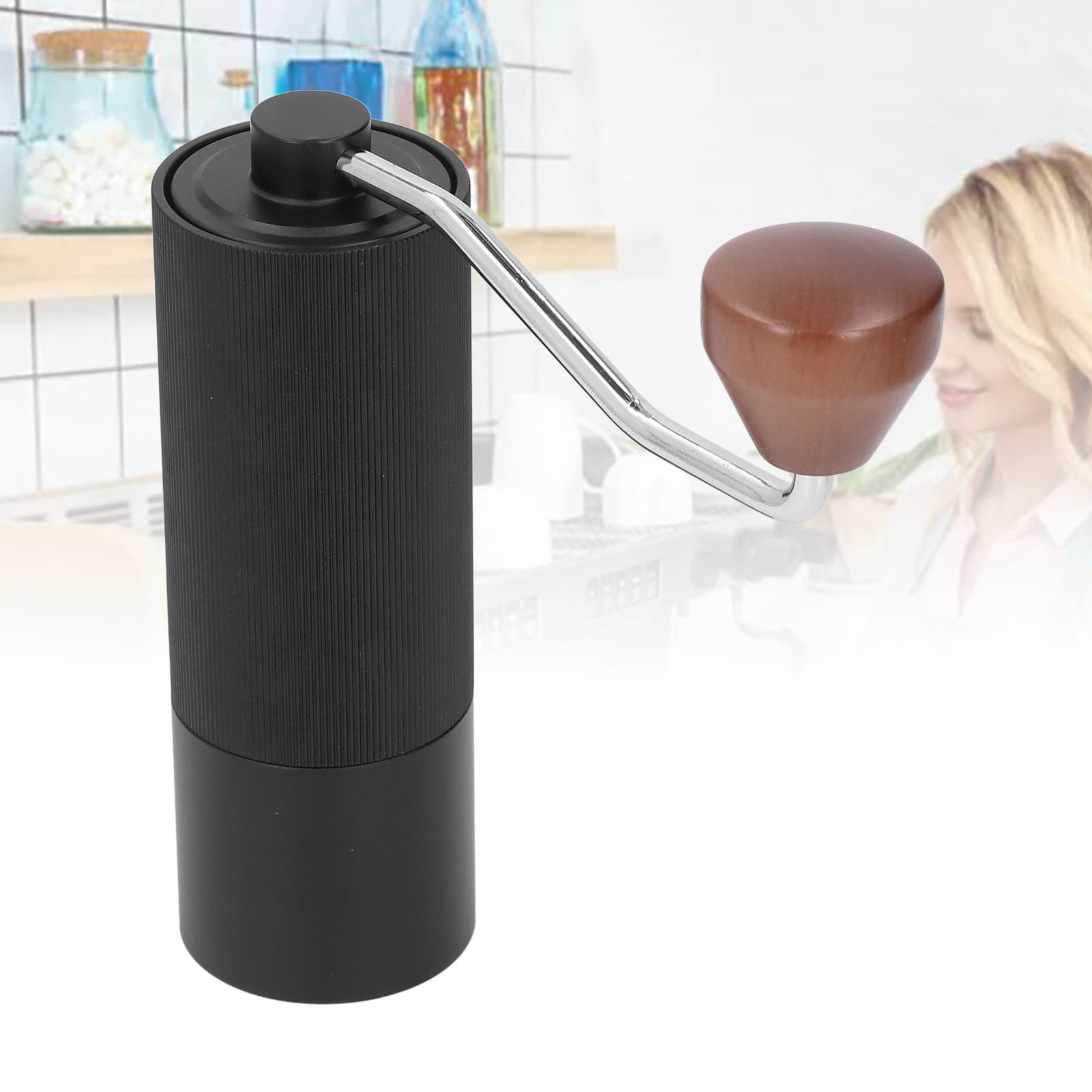Tragbare, Verstellbare Handkaffeemühle – 545 G, Aluminiumlegierung Mit Edelstahlkern, Ideal Für Reisen Und Camping