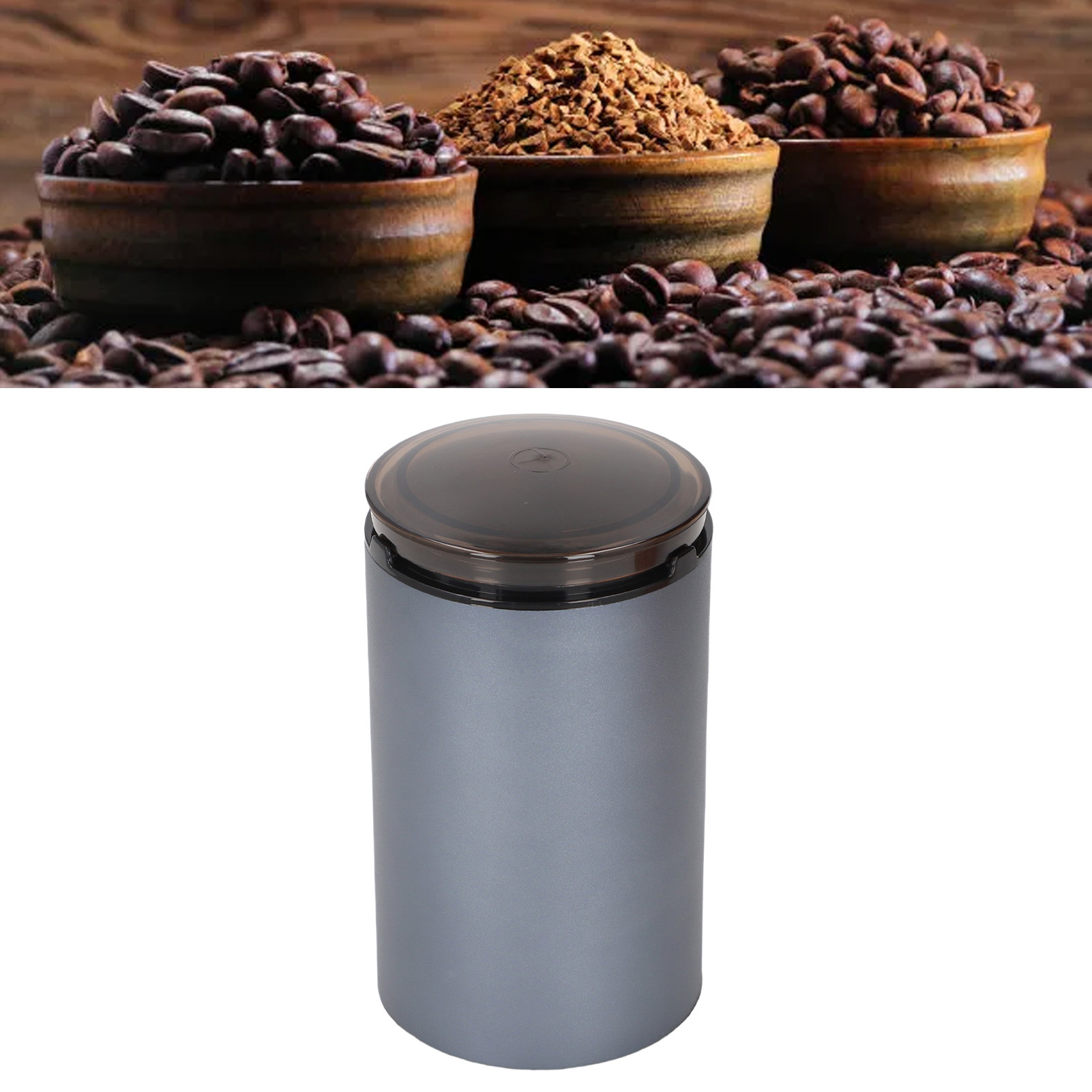 Tragbare Elektrische Kaffeemühle (150 W) Mit Edelstahlbürsten Für Filterkaffee Und Hauskaffee, 50 G Fassungsvermögen
