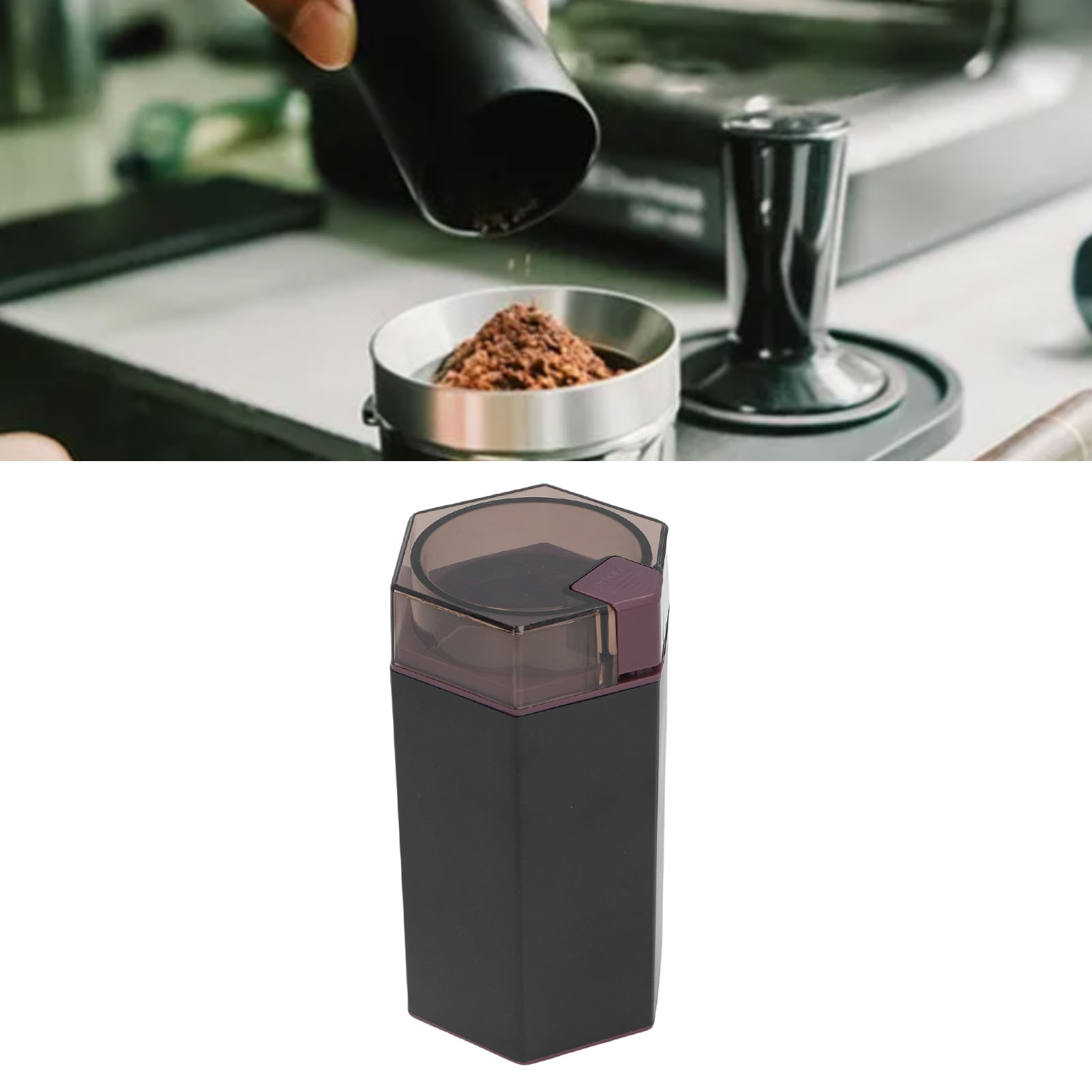 Elektrische Kaffeemühle (150 W, 30.000 U/min) Mit Transparentem Deckel Und Reinigungsbürste – Schüssel Aus Abs-edelstahl Für Zuhause Und Büro