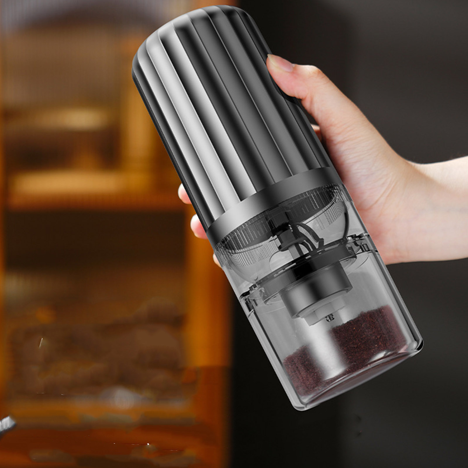 Automatische, Kabellose Elektrische Kaffeemühle, Ein-knopf-bedienung, Tragbar, Leise, Schwarz – Mühle Für Kaffeebohnen Für Den Heimgebrauch