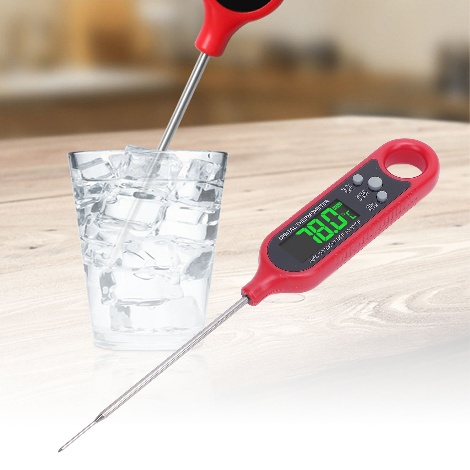 Professionelles Digitales Thermometer Und Reise-set Für Hunde (kochthermometer Mit Langer Ipx6-sonde + Zwei Faltbare Und Tragbare Näpfe)