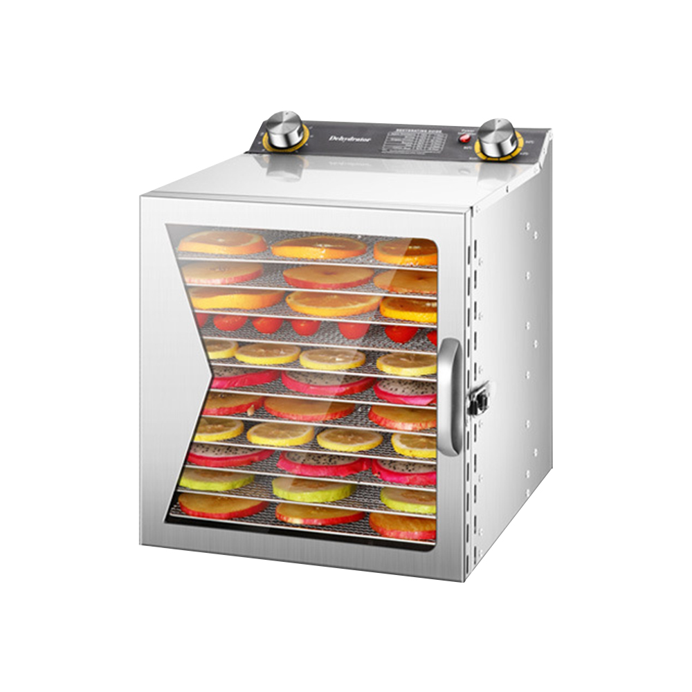 [lebensmittel-dörrgerät] [12-stufig] Dörrgerät Für Gemüse, Obst Und Fleisch Mit 24-stunden-timer, 800 W, Einstellbarer Temperatur 30–90 °c, Seitentür Und Sichtfenster, Für Den Privaten Oder Gewerblich