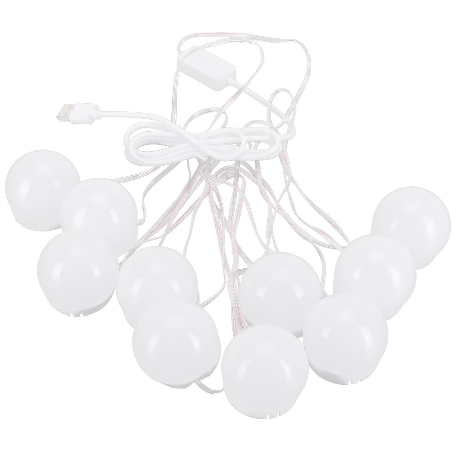 Mirroled Lumina [premium] Led-spiegel Mit 10 Usb-lampen – Ausziehbar, 3 Farben (weiß/warmweiß/neutralweiß) – Pc+abs, 8 W Für Badezimmer Und Schminktisch