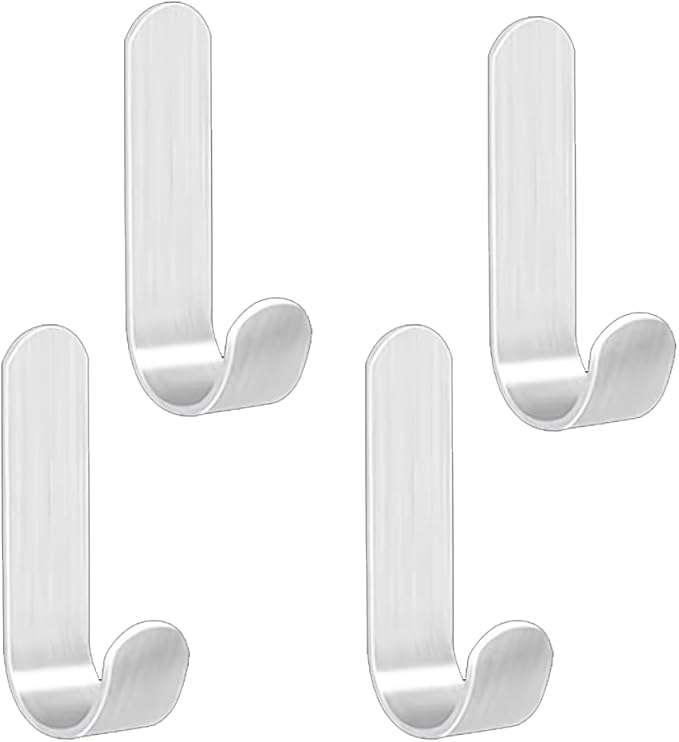 Klebehaken Aus Edelstahl - 4 Stück Selbstklebend, Wandhaken, Handtuchhalter Für Küche, Badezimmer, Balkon