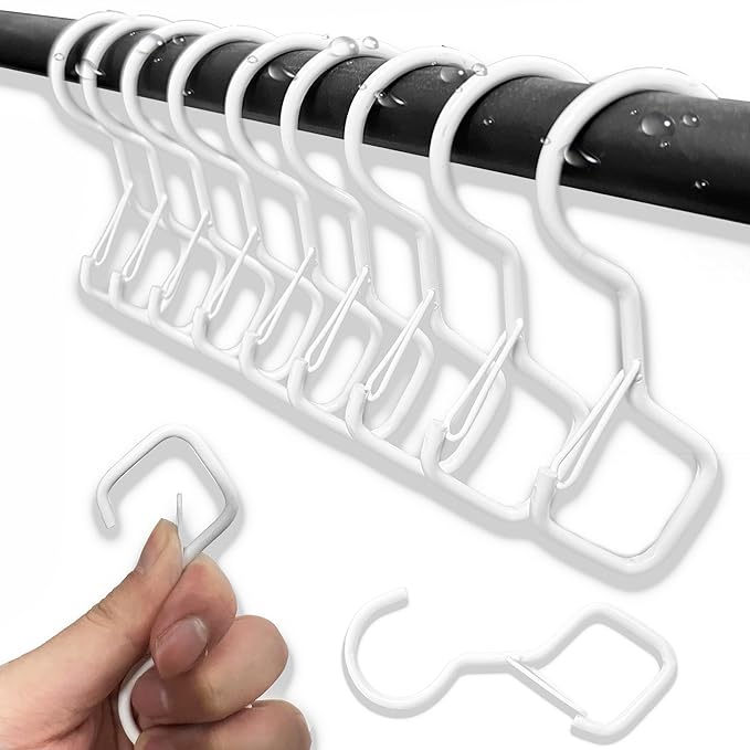 10 Stück S-haken, S-haken Aus Metall, S-haken Mit Sicherheitsschlaufe, Für Küche, Badezimmer, Schlafzimmer Und Büro, Zum Aufhängen Von Tassen, Kleidung, Töpfen Und Schüsseln (weiß)