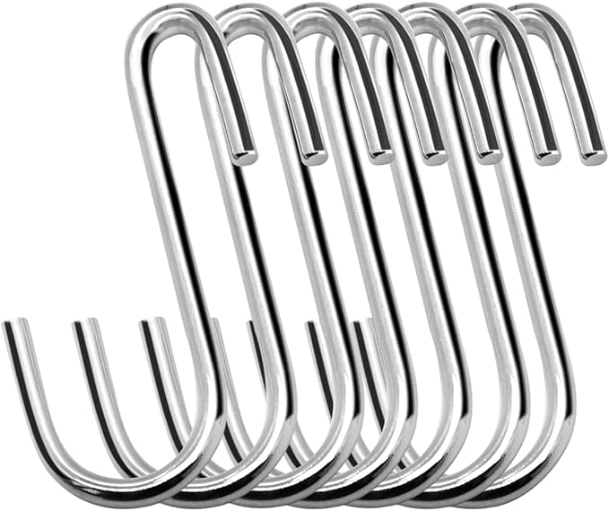 Packung Mit 20 Robusten S-förmigen Haken, 6 Cm Für Küche, Badezimmer, Schlafzimmer Und Büro (silber)