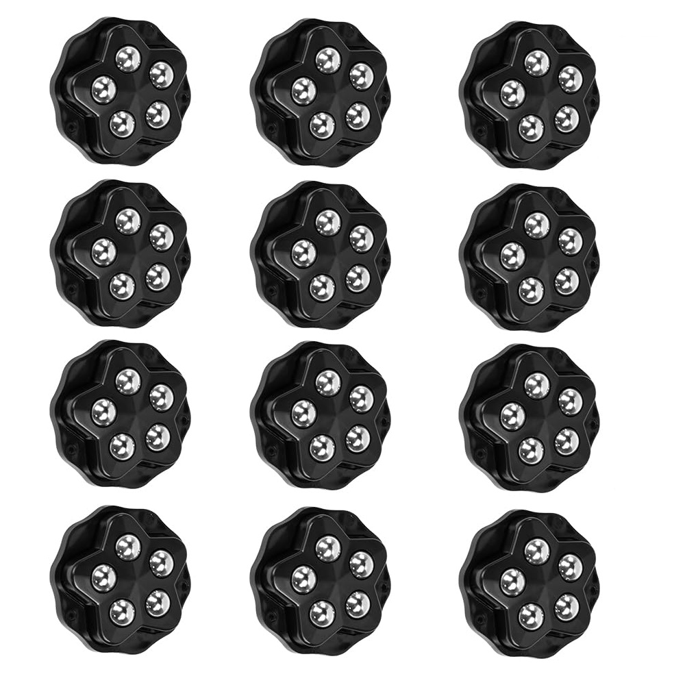 12 Mini-möbelrollen Mit 5 Kugeln, 360° Drehbare, Selbstklebende Rollen, Zum Einfachen Bewegen Von Kleinen Haushaltsgeräten (kaffeemaschine, Heißluftfritteuse), Topfpflanzen