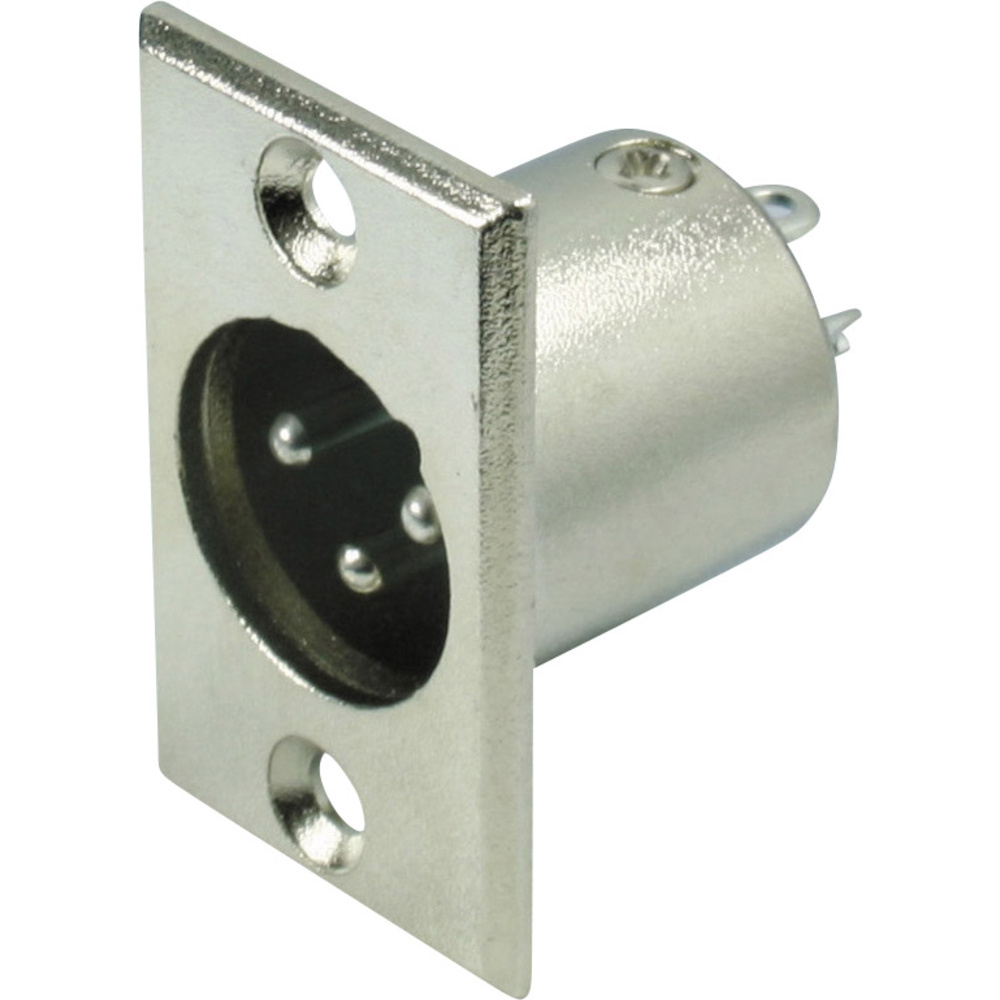 55001 Xlr-steckverbinder Flanschstecker Polzahl: 3 Silber 1 St. - Kash