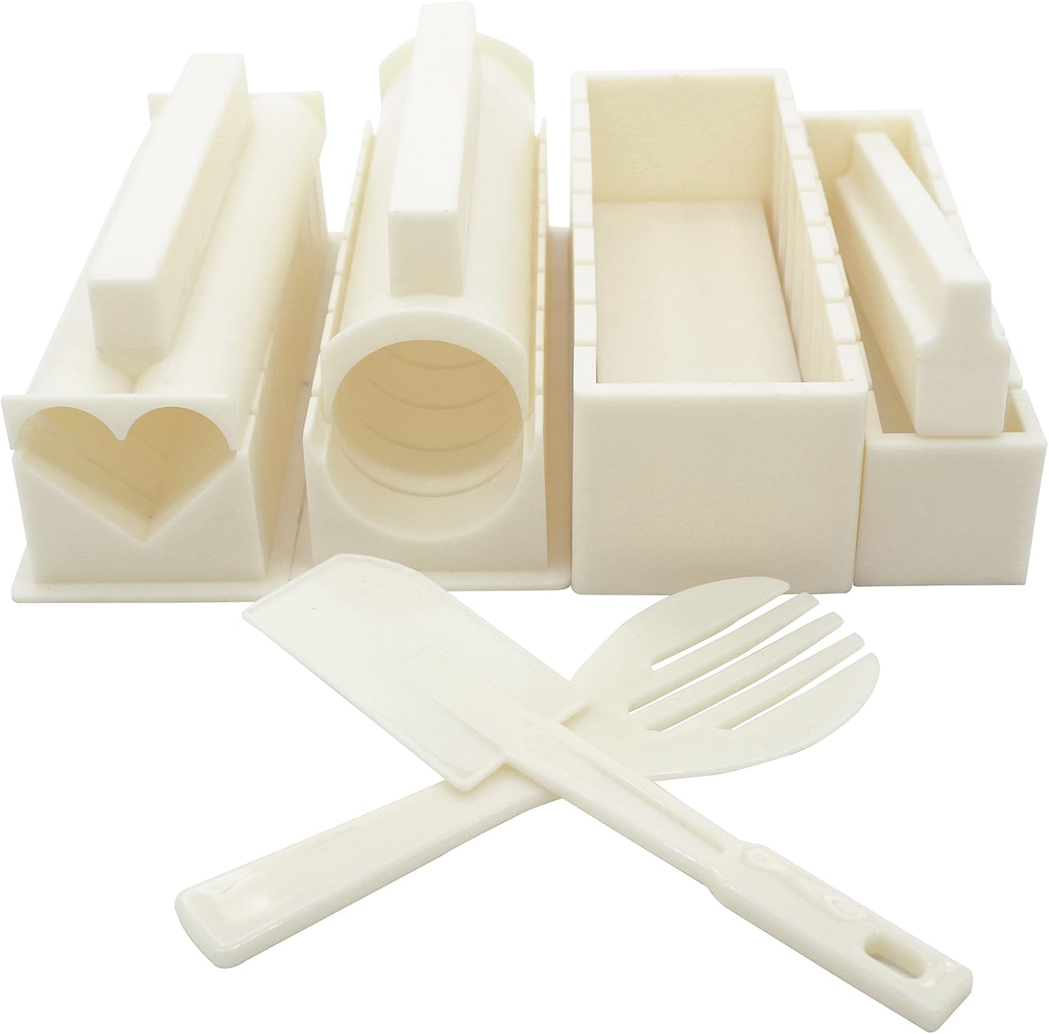 10-teiliges Sushi-set/reis-stanzformen – 5 Einzigartige Stanzformen – Reisrollen-stanzformen, Einfach Zu Verwendende Diy-küchenstanzformen/japanische Gerichte Selber Machen