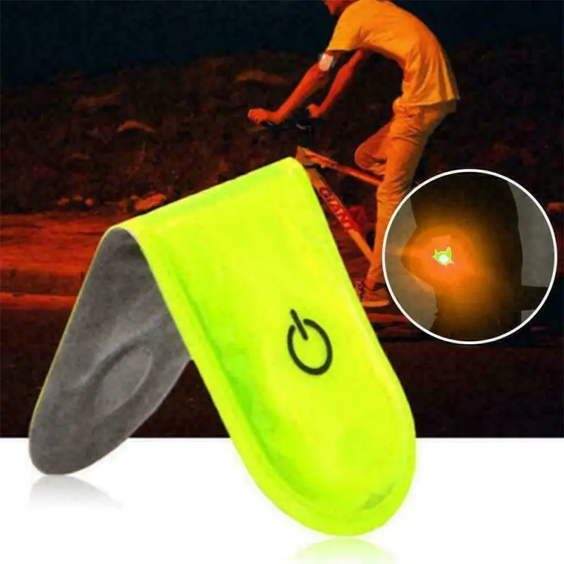 Sicherheitswarnung Für Outdoor-aktivitäten Wie Laufen Und Radfahren Bei Nacht – Multifunktionale, Leuchtende Halskette Mit Led-licht Und Magnetverschluss, Leuchtend Gelb