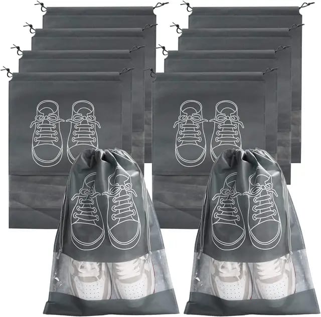 5er-pack Schuhaufbewahrungsbeutel, Kleiderschrank-organizer, Tragbare Reisetasche, Wasserdichte Vliestasche, Hängebeutel Für Kleidung, Sortierbeutel (groß)
