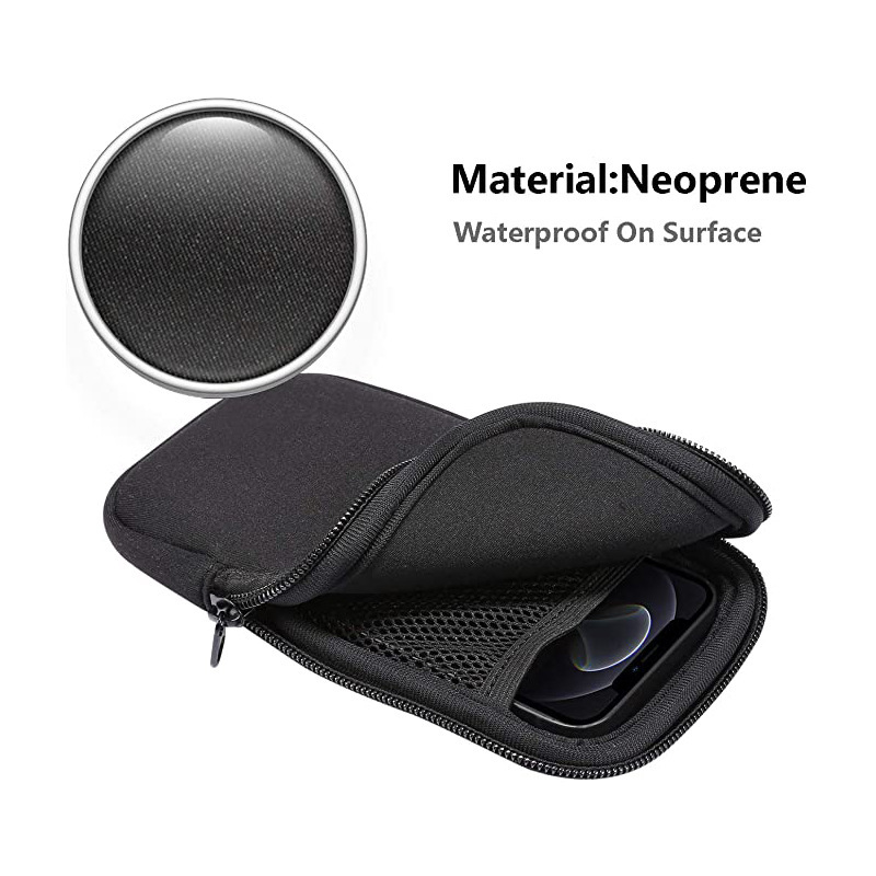 Universelle Smartphone-hülle – Schutzhülle 14 X 8,3 X 1 Cm, Schwarzes Neopren
