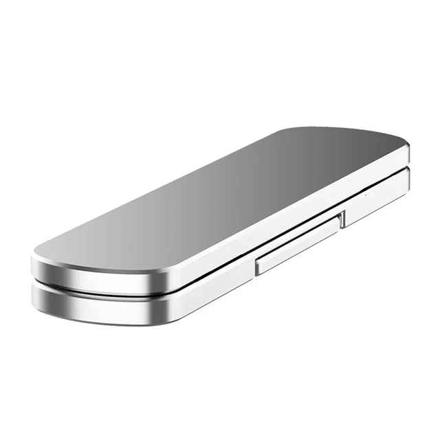 Magnetischer Handyhalter, Faltbarer Aluminium-handyhalter, Mini-ständer, Hochwertiger Metallhalter, 360° Drehbar, Silber