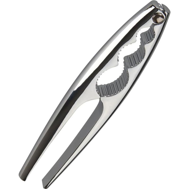 Hochwertiger Nussknacker, Nuss- Und Muschelknacker, Verchromter Stahl, Silber, 17 X 4 X 1,3 Cm