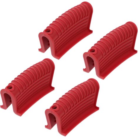 2 Sets Topfgriff-überzüge, Hitzeisolierend, Topfgriff-überzug, Herdgriff-schutzhülle, Wärmepads, Ofenhandschuhe, Herdgriff-überzüge, Deckelhalter, Teller, 2 Stück