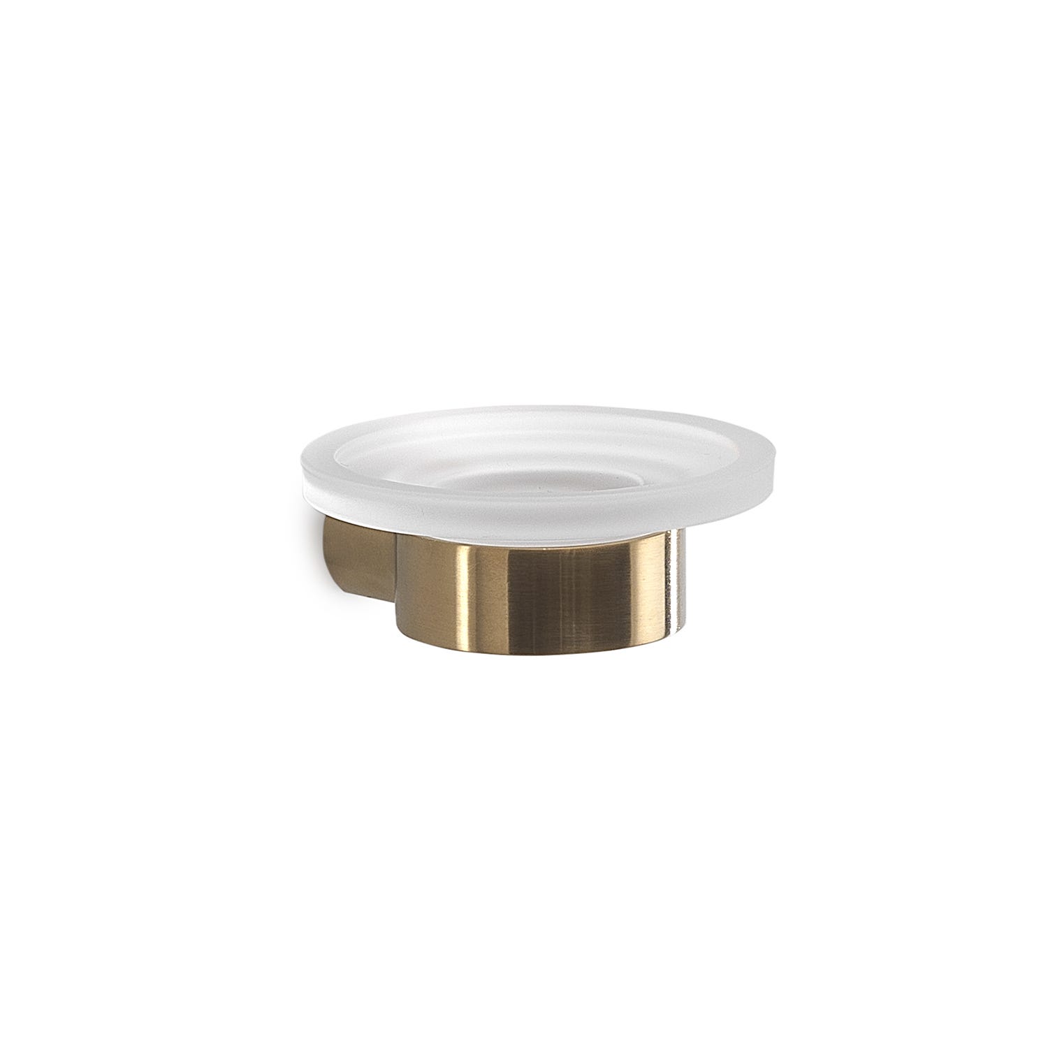 Wandseifenschale Aus Messing Und Satiniertem Glas, Mattgold – Serie Palazzo