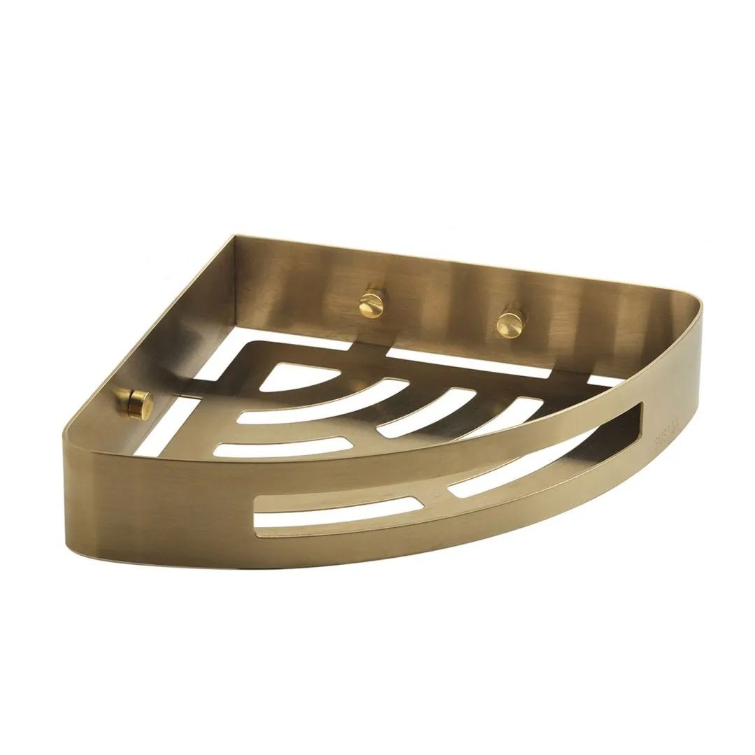 Eck-duschablage Aus Gebürstetem Edelstahl In Gold Tasso
