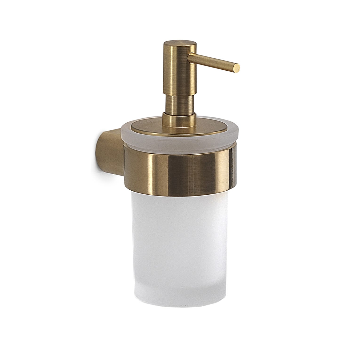 Wandseifenspender Mattgold Aus Messing Und Satiniertem Glas Palazzo