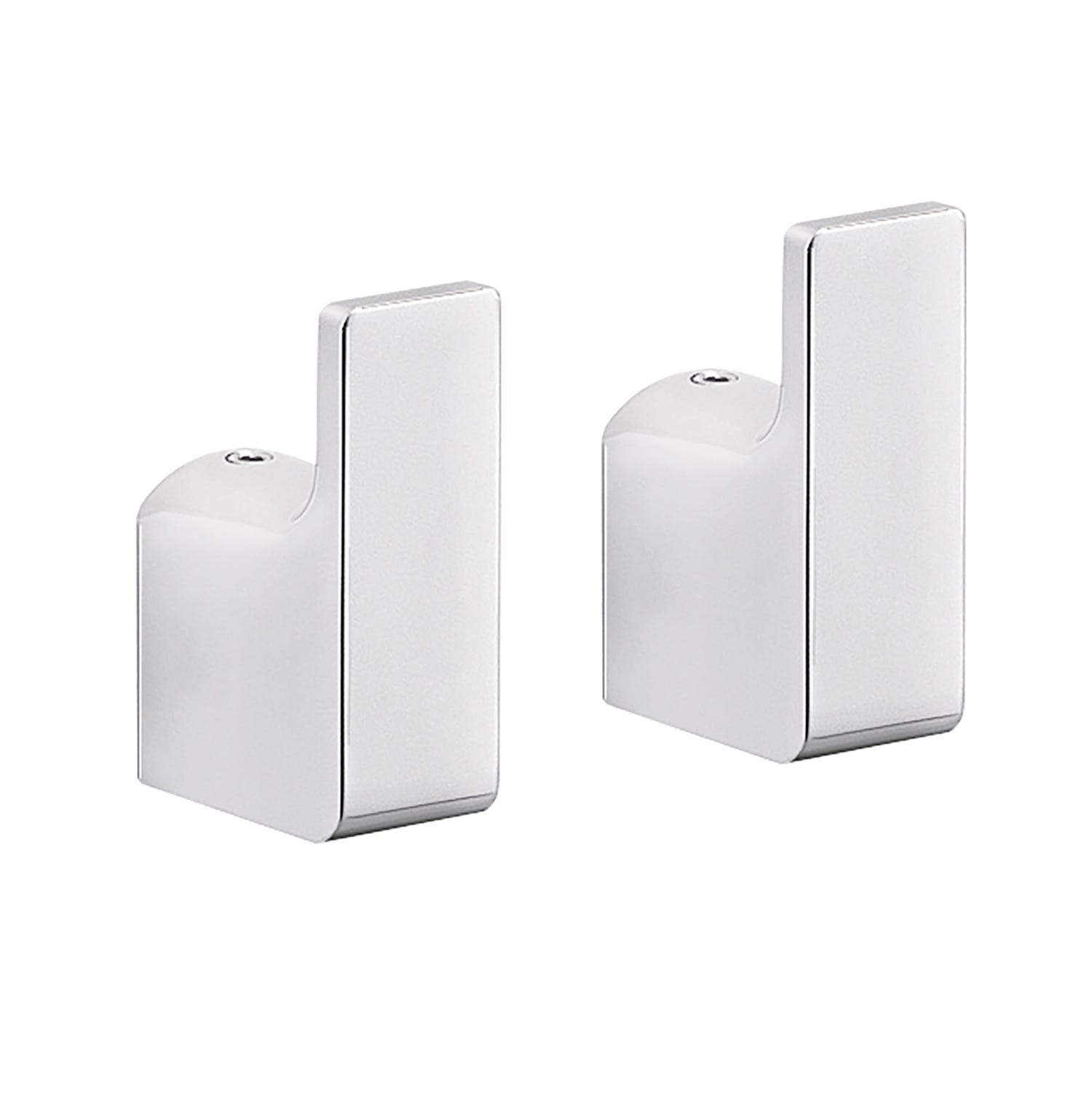 Wandgarderobenhaken Bad 2-teilig, Verchromt, Palazzo – Handtuch- &amp Bademantelhalter