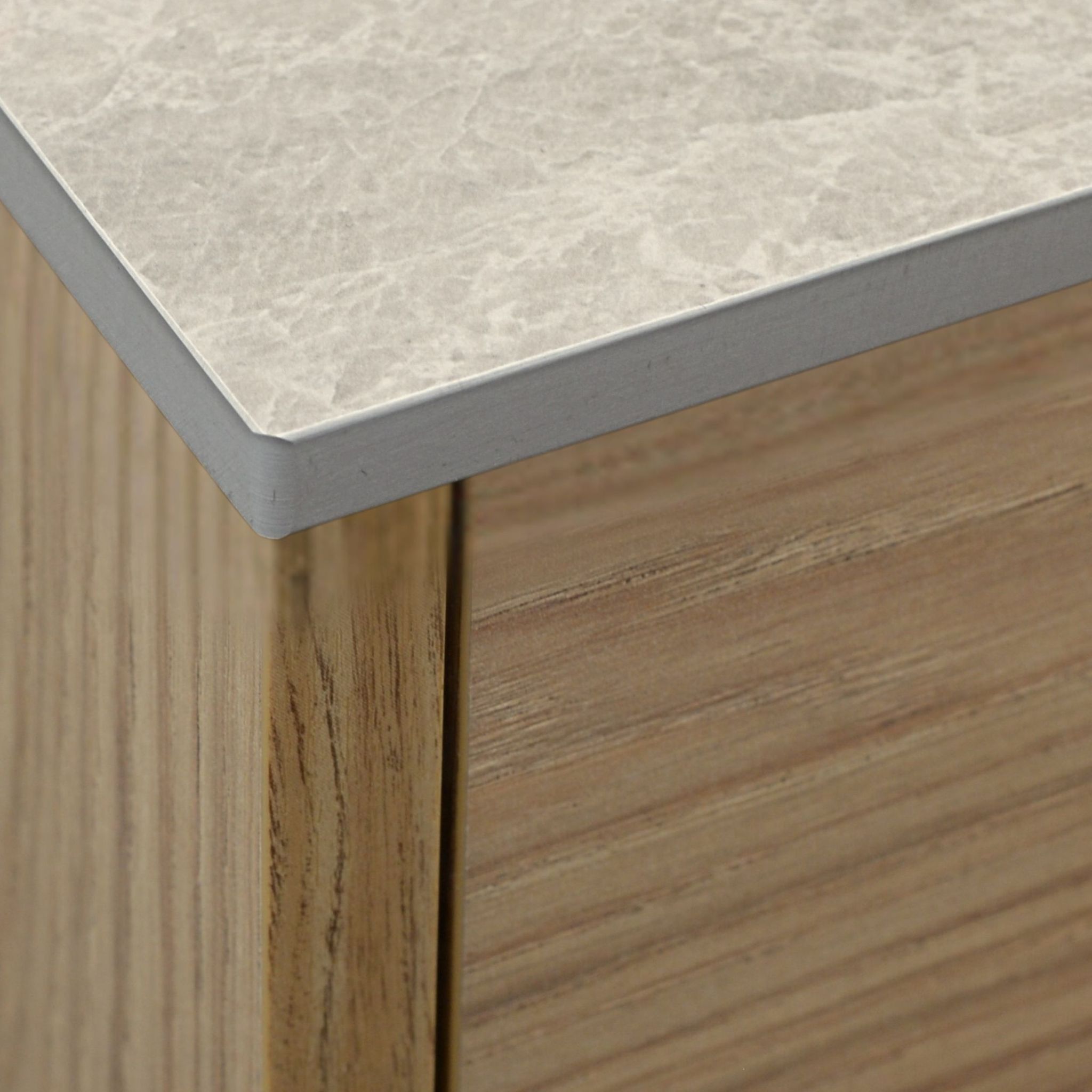 Hpl-badezimmerarbeitsplatte Für 100 Cm Schrank 101x45cm Creme Navona (k367ph)