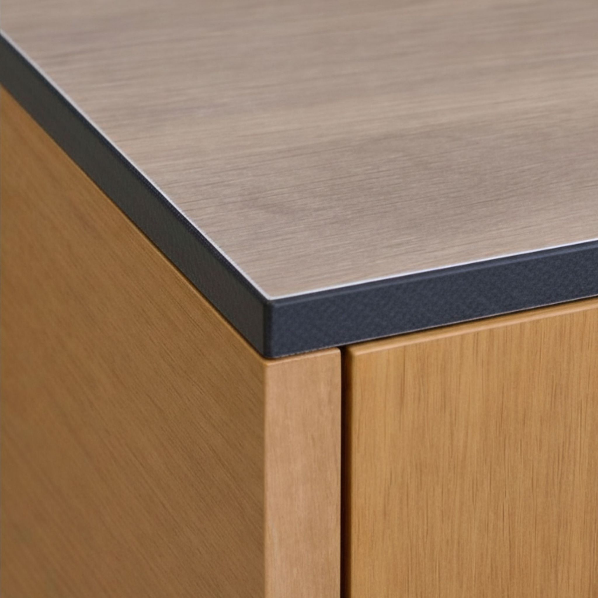 Hpl-badezimmerarbeitsplatte Für 100 Cm Schrank 101x40 Cm Castello Eiche (k358pw)