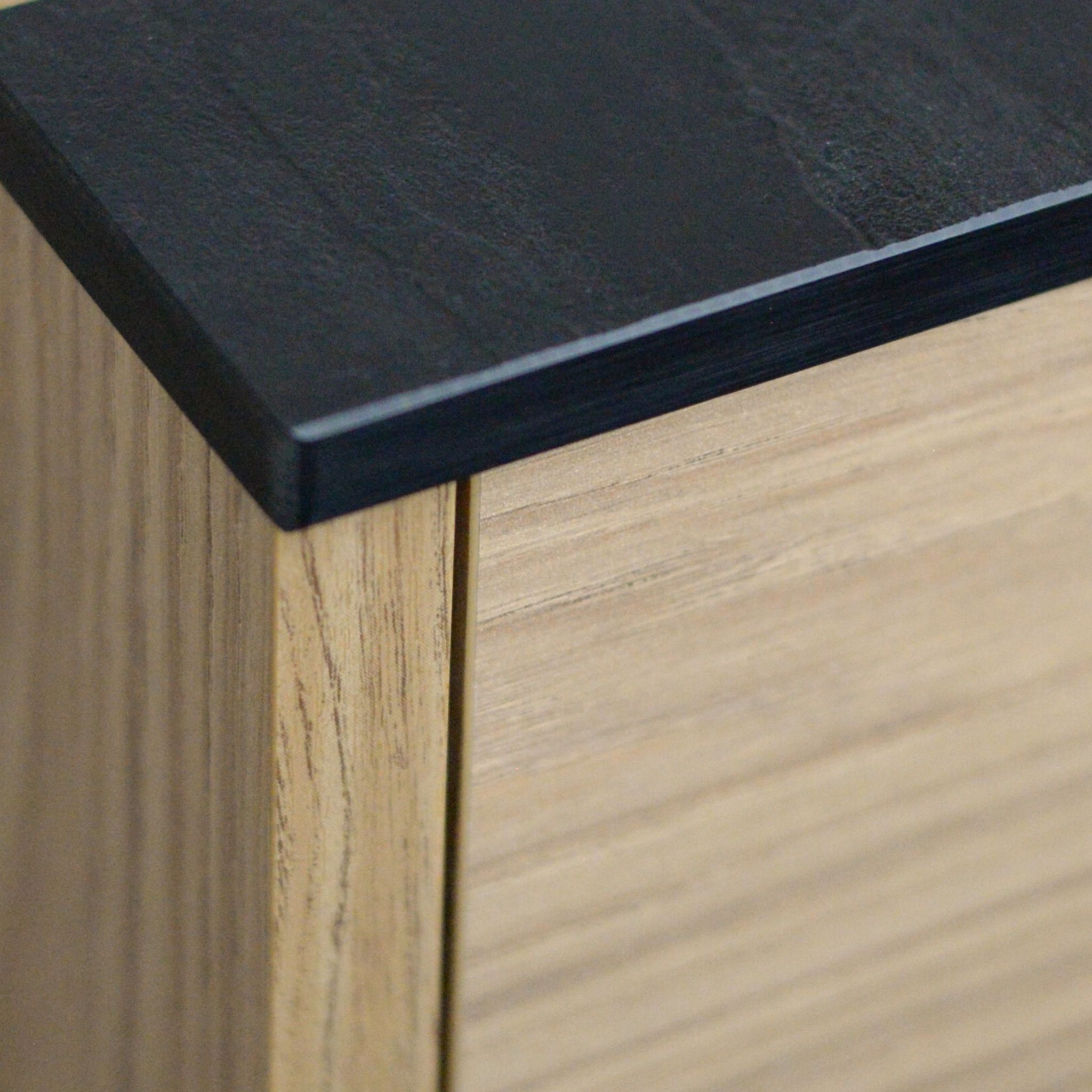 Hpl-badezimmerarbeitsplatte Für Schrank 100 Cm 101 X 49 Cm Schwarz (0190sl)