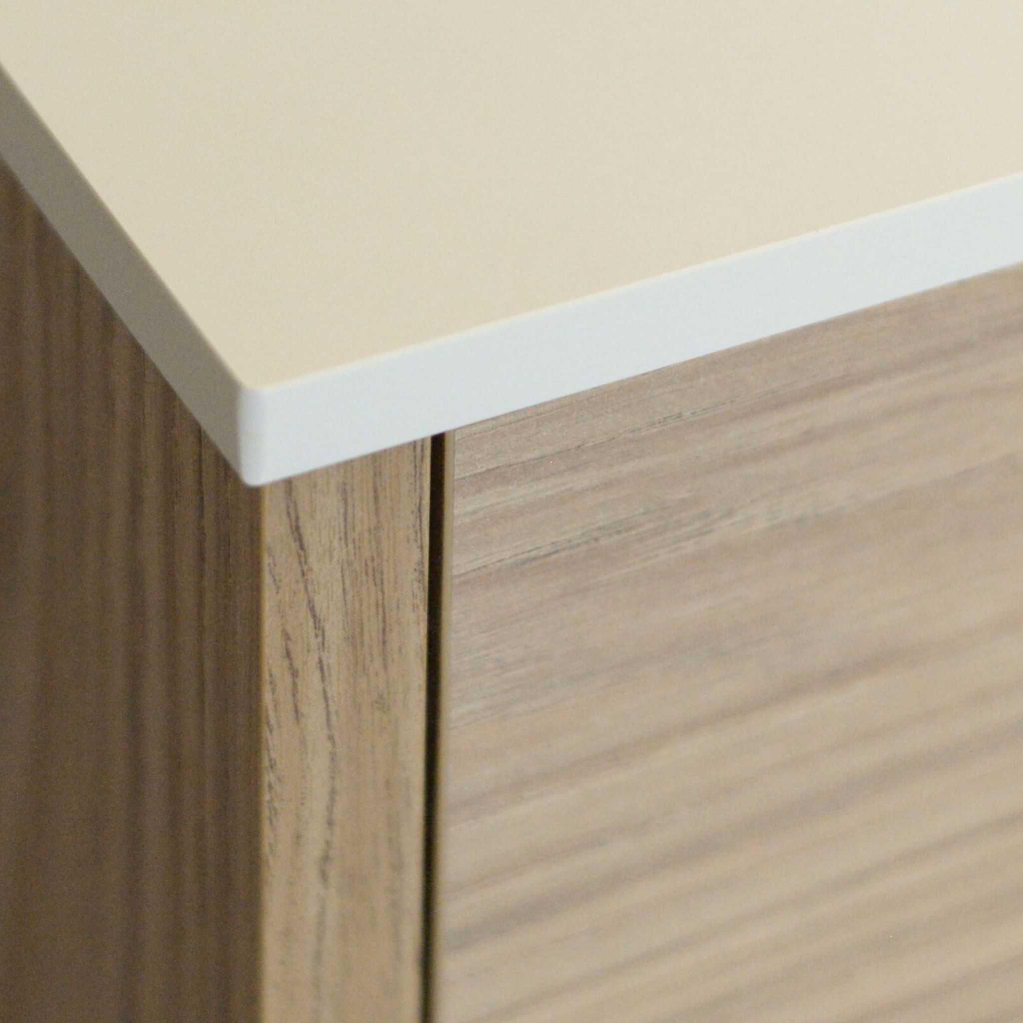 Hpl-badezimmerarbeitsplatte Für 100 Cm Schrank 101x46cm Schneeweiß (8685su)