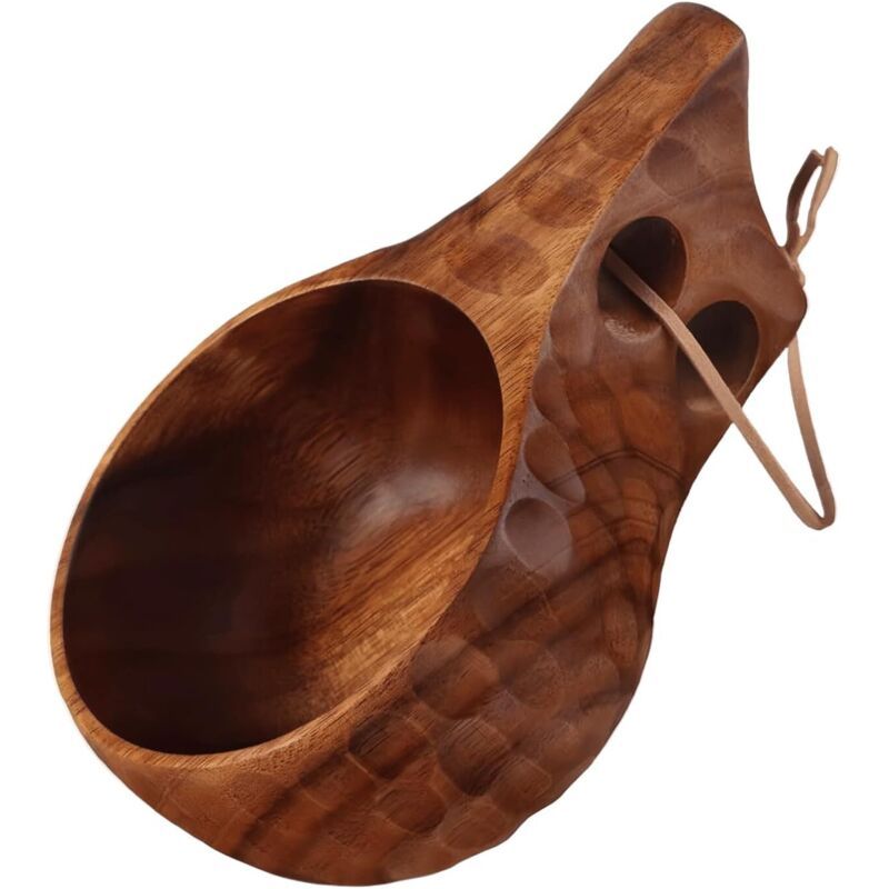 Kuksa-holzbecher, Originaler 200-ml-kaffeebecher Aus Naturholz, Nordischer Kuksa-becher, Ideal Zum Wandern, Campen Oder
