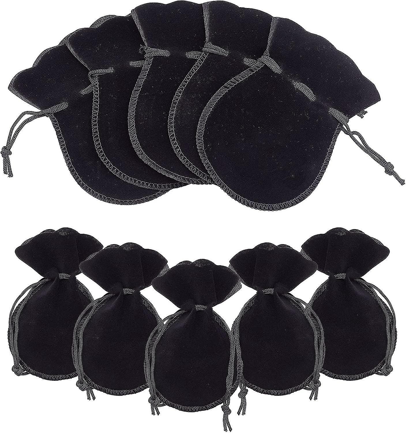 Set Mit 30 Samtbeuteln Mit Kordelzug, 12 X 9 Cm, Schwarze, Kürbisförmige Geschenktüten, Bonbontüten, Schmuckaufbewahrungsbeutel, Gastgeschenke Für Hochzeiten