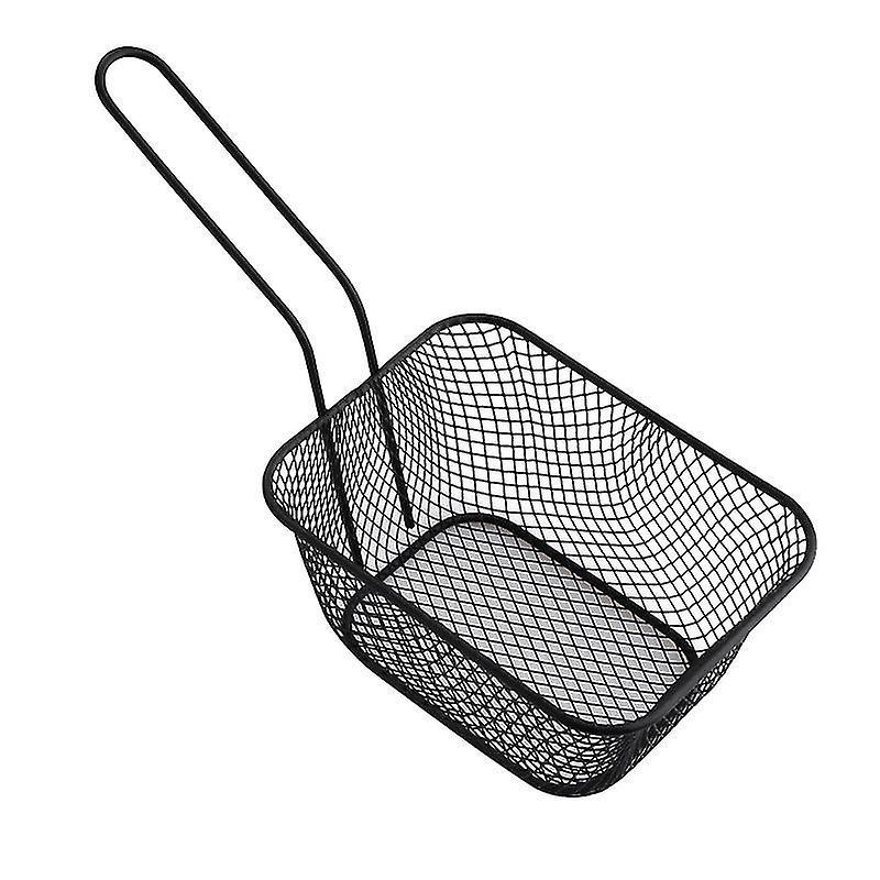 Frittierkorb, Snackeimer, Aufbewahrungskorb Für Frittiertes Hähnchen, Frittierkorb, Ölsieb, Kreatives Geschirr, Behälter – J – Groß – Schwarz
