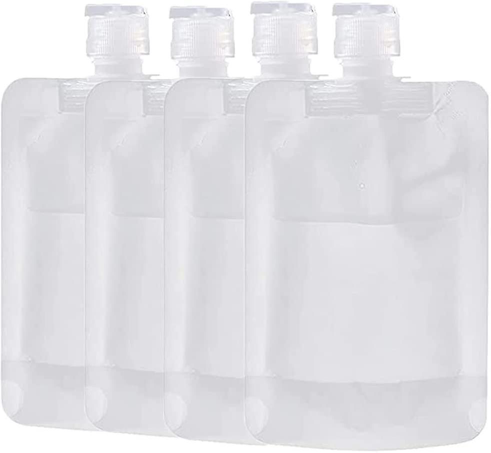Set Mit 4 Leeren Und Wiederbefüllbaren Reisebeuteln Mit Klappverschluss, Reiseflaschen, Tragbaren Reisebeuteln – 50 Ml