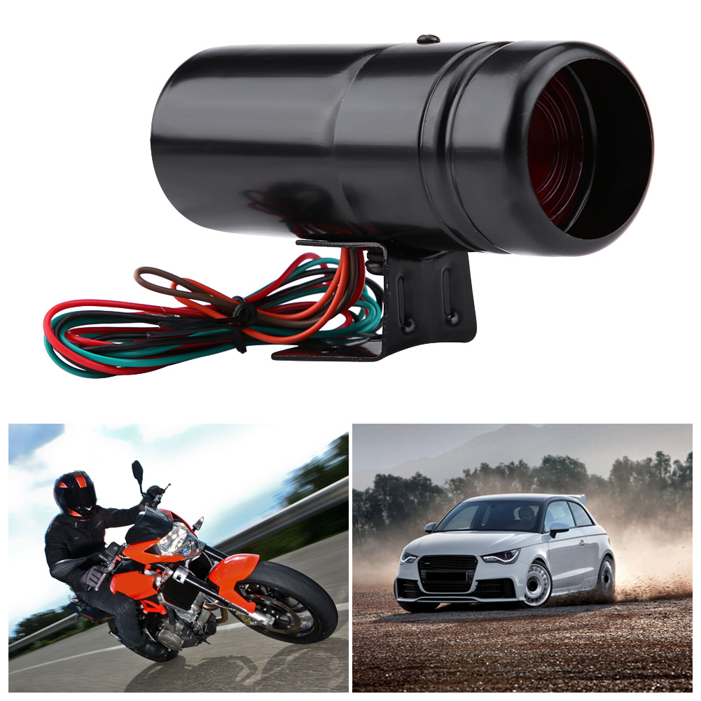 Einstellbarer Roter Led-drehzahlmesser Bis 11000 U/min Für Auto Und Motorrad Mit Schaltwarnung