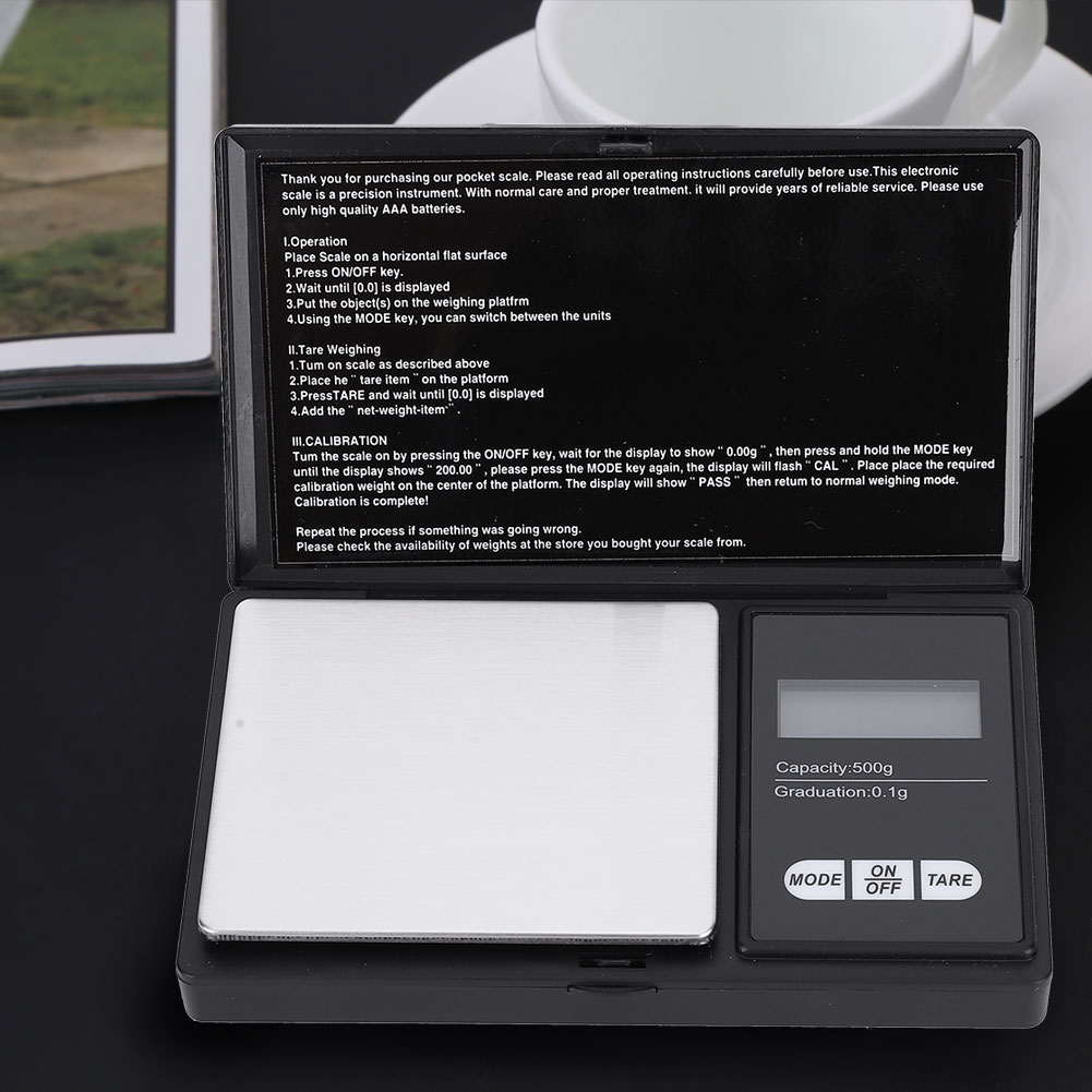 Hochpräzise Digitale Led-taschenwaage Für Gold-, Silber- Und Diamantschmuck (500 G/0,01 G)