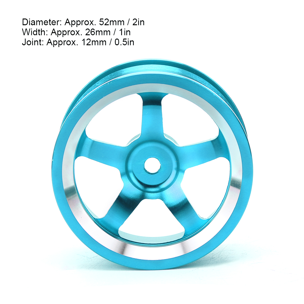 Stück 1/10-scale-aluminiumfelgen Für Rc-cars Hsp 94123, Blaues Drift-touring-zubehör