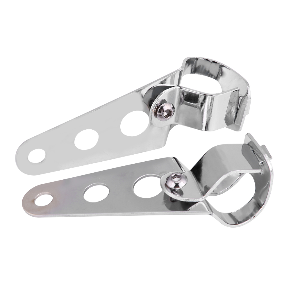 2-teilige Motorradscheinwerferhalterungen Für Renngabeln 28-34 Mm Für Honda Kawasaki Yamaha (silber)