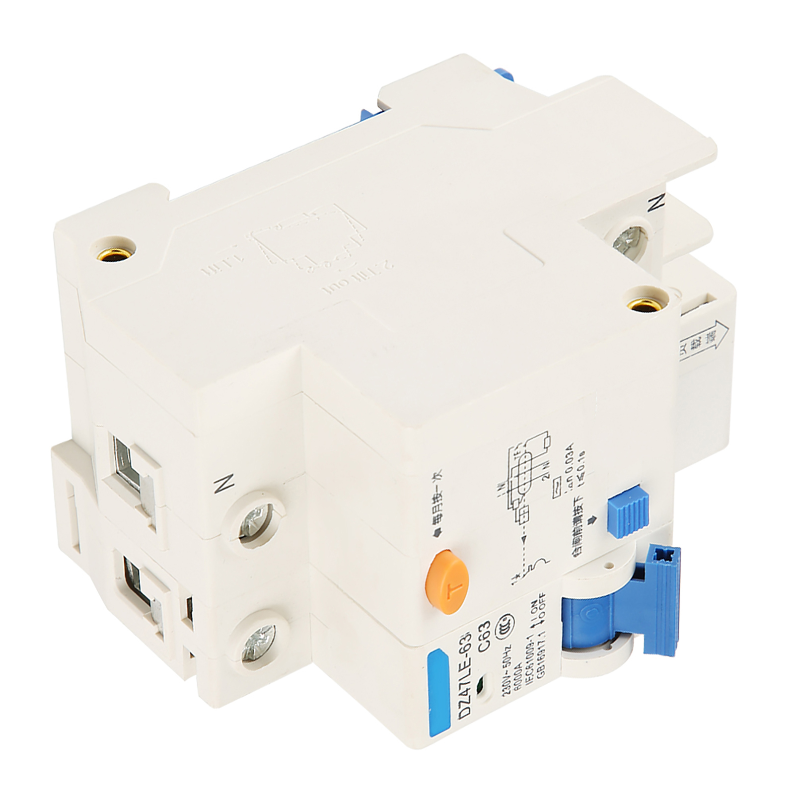 Fehlerstromschutzschalter Dz47le-63 1-polig 63 A 30 Ma 230 V - Fehlerstromschutz