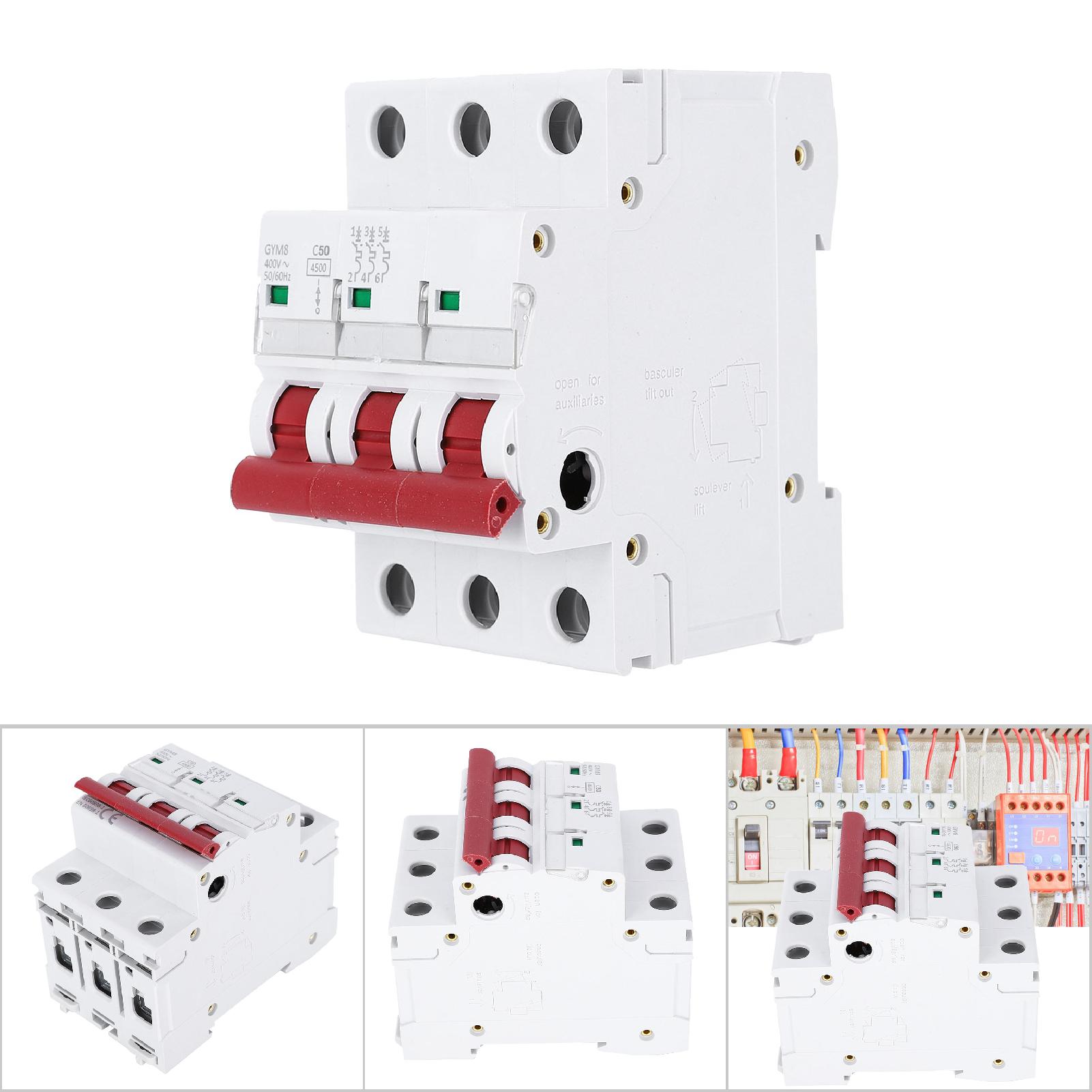 Gym8-c45 3p 400vac 40a/50a/63a Miniatur-leistungsschalter - 50a-leistungsschalter Für Elektrischen Schutz