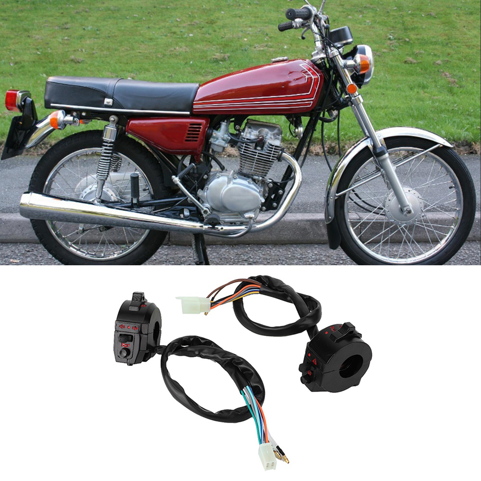 Hupen- Und Zündschalterset Für Zj125 Cg125 125cc Motorrad - 2 Stück Links/rechts