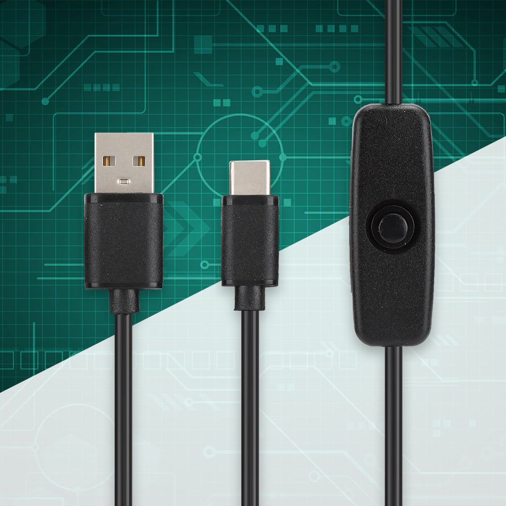 5v 3a Netzteil Mit Schalter Und Usb-c-kabel Für Raspberry Pi 4b – 3er-pack