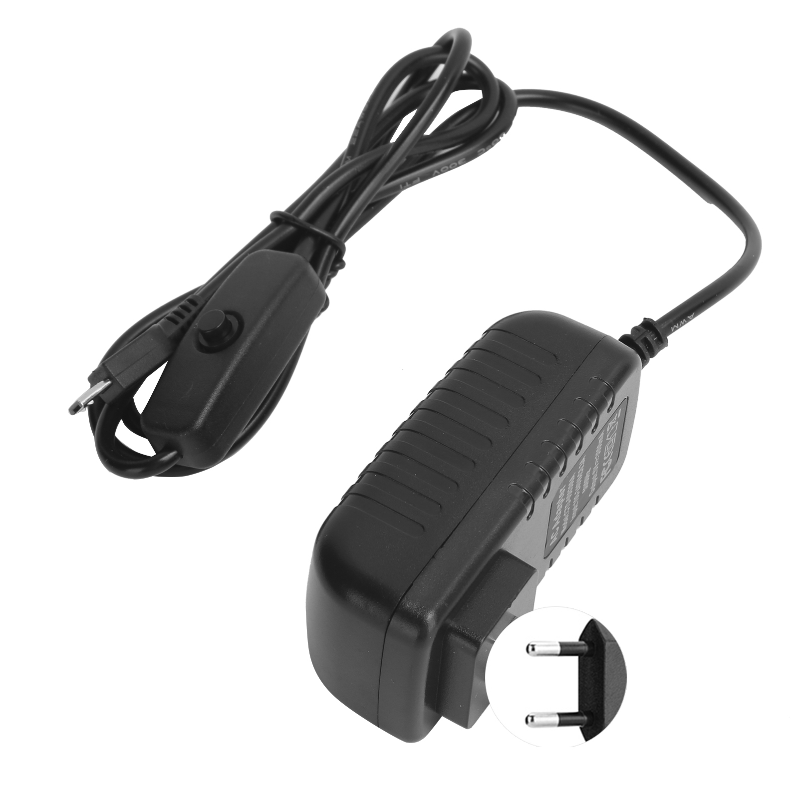 5v 3a Netzteil Für Raspberry Pi Mit Schalter, Integriertem Micro-usb-kabel, 100–240v Eu-stecker